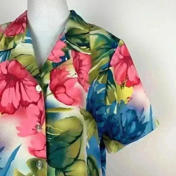 Maggie sweet Hawaiian aloha woman’s top size large - Picture 5 of 9